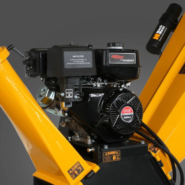 MechMaxx GS1500 Wood Chipper 15HP 5-Inch – Yellow – view 4